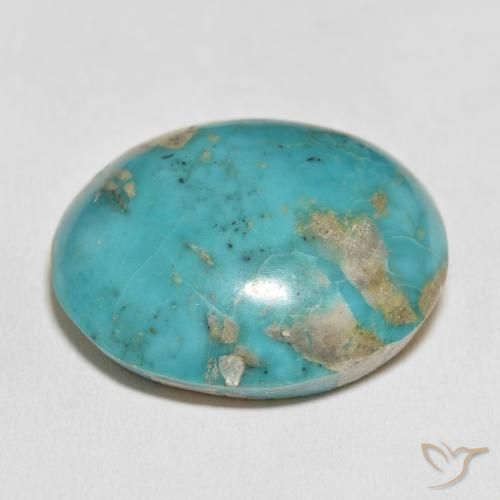 Turquesa Verde azulado natural de 82.19 ct, Ovalada, Opaco