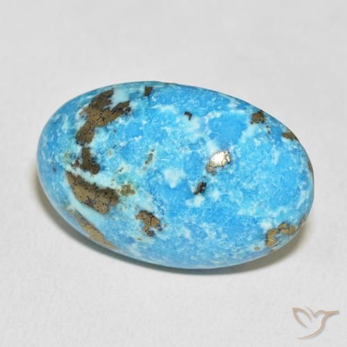 Turquesa Azul verdoso natural de 33.26 ct, Ovalada, Opaco