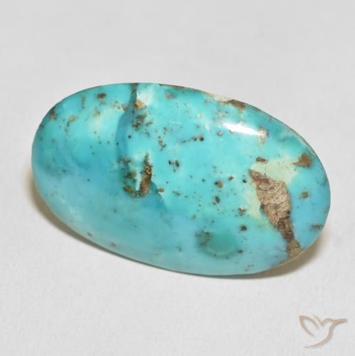 Turquesa Verde azulado natural de 58.82 ct, Ovalada, Opaco