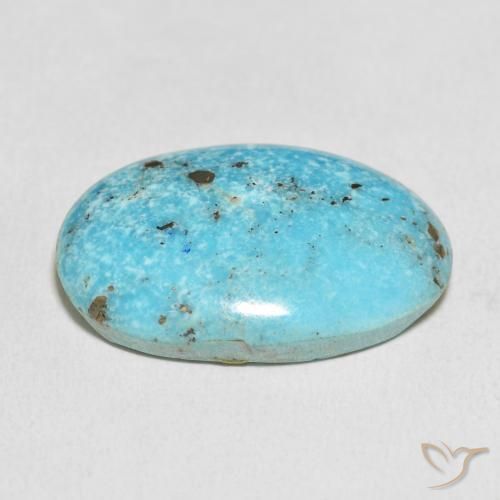 Turquesa Azul verdoso natural de 27.38 ct, Ovalada, Opaco