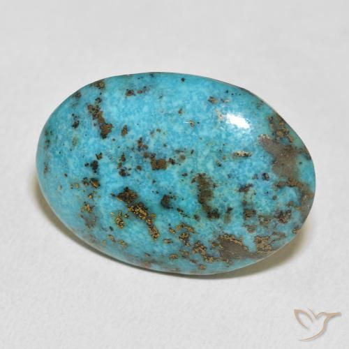 Turquesa Verde azul natural de 23.62 ct, Ovalada, Opaco