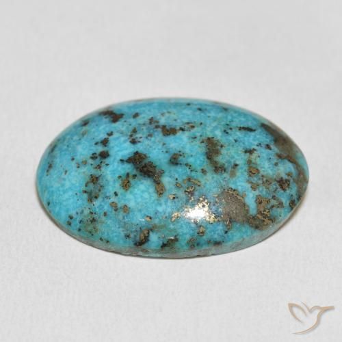 Turquesa Verde azul natural de 23.62 ct, Ovalada, Opaco