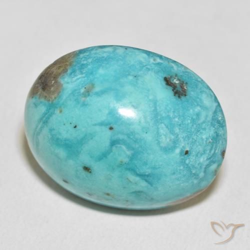 Turquesa Verde azulado medio natural de 54.14 ct, Ovalada, Opaco