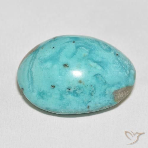Turquesa Verde azulado medio natural de 54.14 ct, Ovalada, Opaco