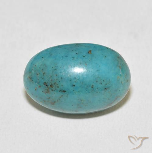 12.72ct Natural Azul verdoso Turquesa, Ovalada, Opaco