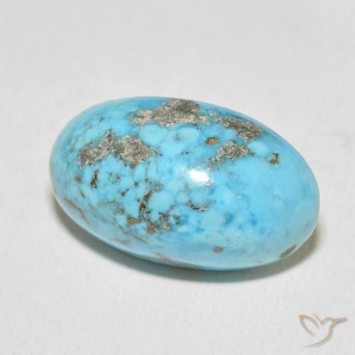 Turquesa Azul verdoso natural de 21.31 ct, Ovalada, Opaco