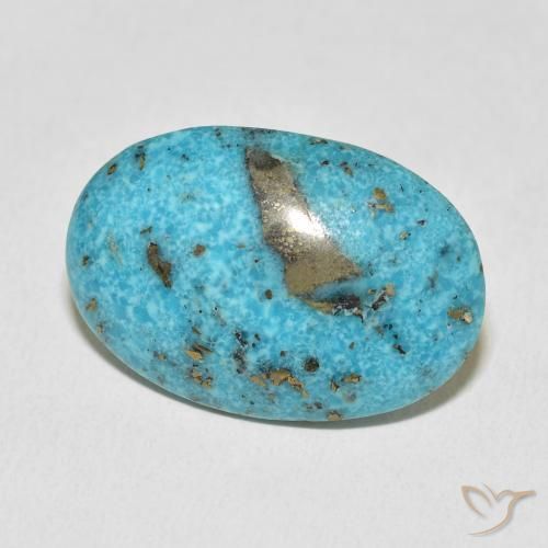 Turquesa Azul verdoso natural de 23.63 ct, Ovalada, Opaco