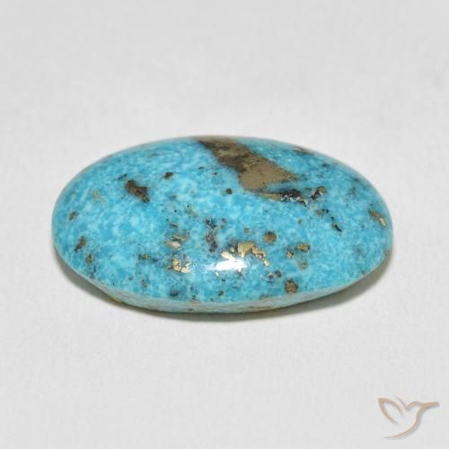 Turquesa Azul verdoso natural de 23.63 ct, Ovalada, Opaco