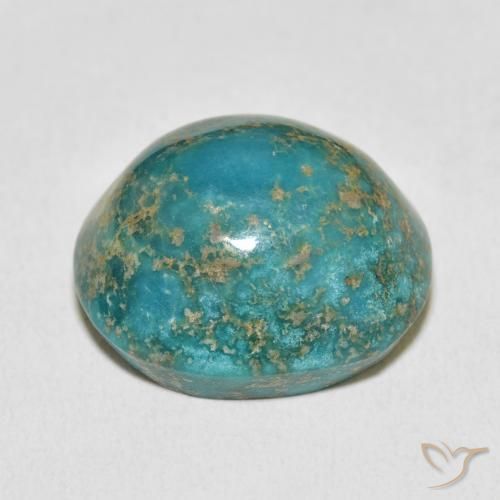 Turquesa Verde azulado medio natural de 34.47 ct, Ovalada, Opaco