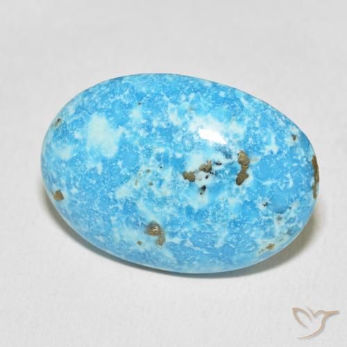 Turquesa Azul verdoso natural de 27.18 ct, Ovalada, Opaco
