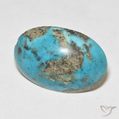 Turquesa Azul verdoso natural de 27.39 ct, Ovalada, Opaco