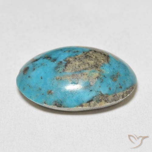 Turquesa Azul verdoso natural de 27.39 ct, Ovalada, Opaco