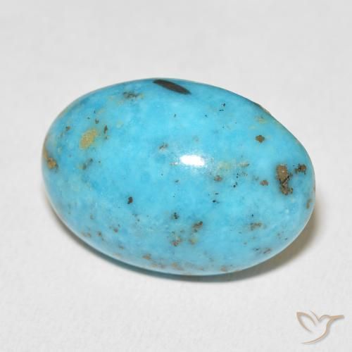 Turquesa Verde azulado natural de 26.64 ct, Ovalada, Opaco