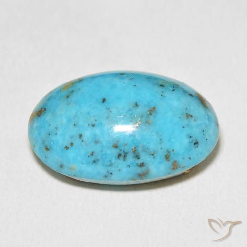Turquesa Verde azulado natural de 26.64 ct, Ovalada, Opaco