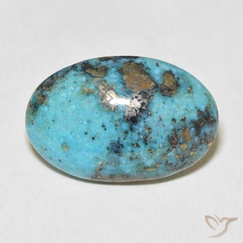 26.98ct Natural Azul verde medio Turquesa, Ovalada, Opaco
