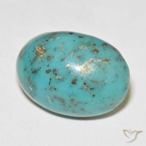 Turquesa Verde azulado natural de 31.22 ct, Ovalada, Opaco