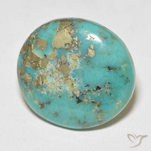 Turquesa Azul verdoso natural de 23.46 ct, Ovalada, Opaco
