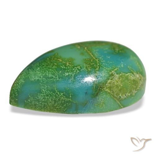 Turquesa multicolor natural de 12,52 ct, en forma de pera, opaco