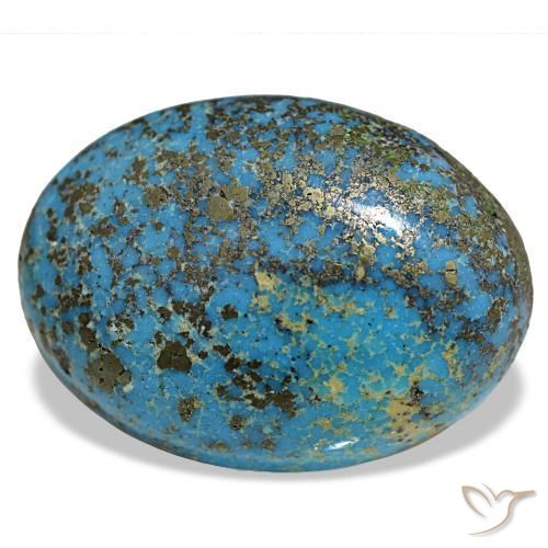 Turquesa turquesa natural de 31,32 ct, corte óvalo, opaco