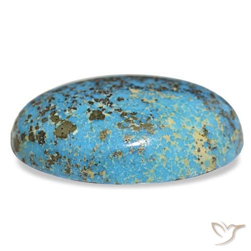 Turquesa turquesa natural de 31,32 ct, corte óvalo, opaco