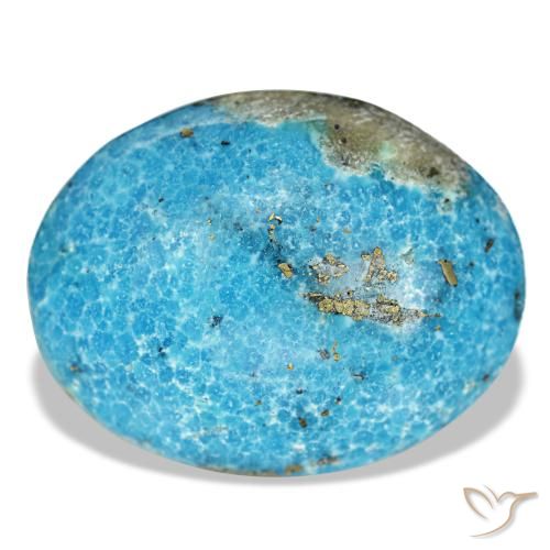 Turquesa turquesa natural de 20,57 ct, corte óvalo, opaco