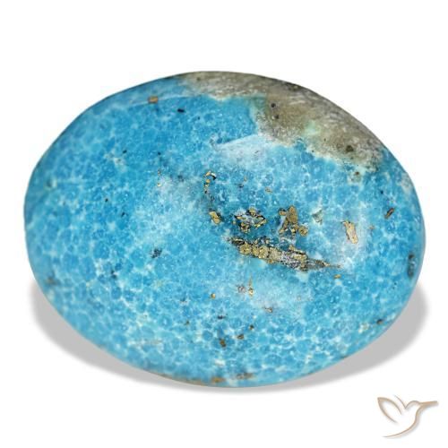 Turquesa turquesa natural de 20,57 ct, corte óvalo, opaco