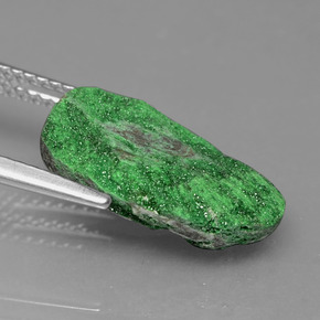 Granate Uvarovita Druzy Verde oscuro natural de 5.69 ct, Elegante, Opaco