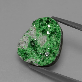 Granate Uvarovita Druzy Deep Earthy Green natural de 6.25 ct, Elegante, Opaco