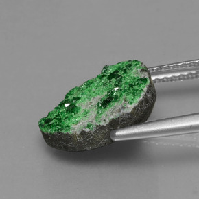 Granate Uvarovita Druzy Deep Earthy Green natural de 6.25 ct, Elegante, Opaco