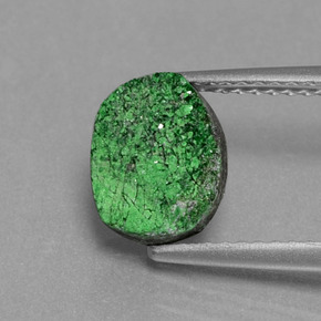 Granate Uvarovita Druzy Verde natural de 2.39 ct, Forma elegante, Opaco