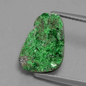 Granate Uvarovita Druzy Verde oscuro natural de 4.97 ct, Elegante, Opaco