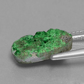 Granate Uvarovita Druzy Verde oscuro natural de 4.97 ct, Elegante, Opaco