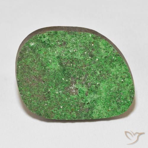 49.54ct Natural Verde claro Granate Uvarovita Druzy, Elegante, Opaco