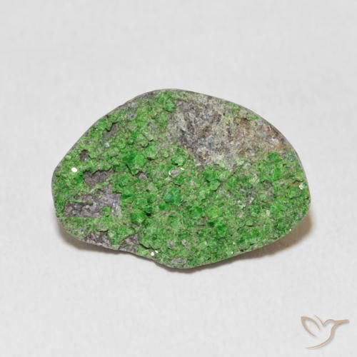 10.37ct Natural Verde eléctrico Granate Uvarovita Druzy, Elegante, Opaco
