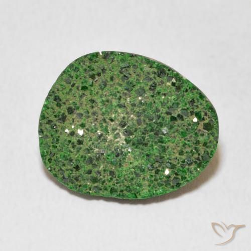 7.35ct Natural Deep Earthy Green Granate Uvarovita Druzy, Elegante, Opaco