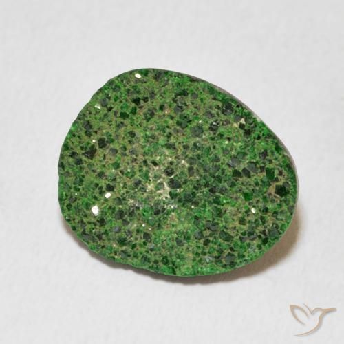 Granate Uvarovita Druzy Deep Earthy Green natural de 7.35 ct, Elegante, Opaco