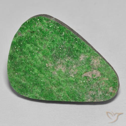 Granate Uvarovita Druzy Verde lima natural de 55.63 ct, Trillón, Opaco