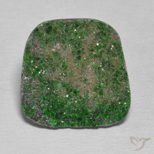 14.90ct Natural Verde oscuro Granate Uvarovita Druzy, Elegante, Opaco
