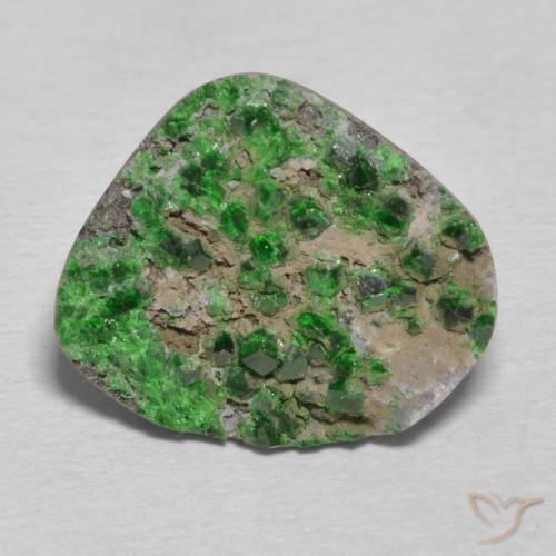12.73ct Natural Verde oscuro Granate Uvarovita Druzy, Elegante, Opaco