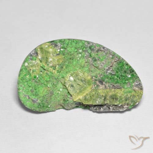 45.70ct Natural Verde lima Granate Uvarovita Druzy, Elegante, Opaco