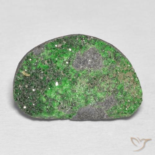 8.71ct Natural Verde lima Granate Uvarovita Druzy, Elegante, Opaco