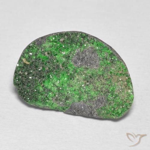 Granate Uvarovita Druzy Verde lima natural de 8.71 ct, Elegante, Opaco