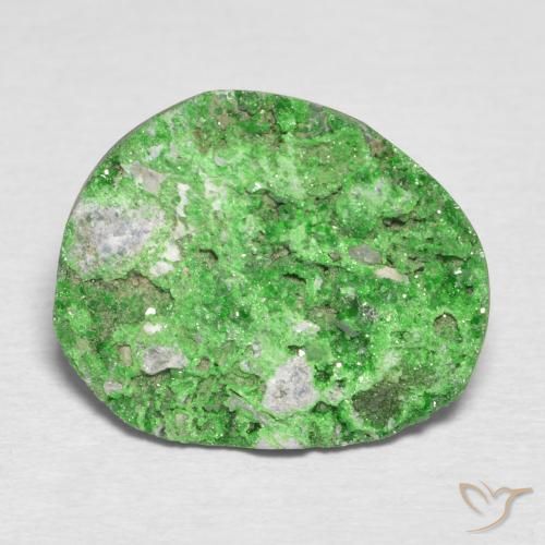 11.57ct Natural Verde claro Granate Uvarovita Druzy, Elegante, Opaco