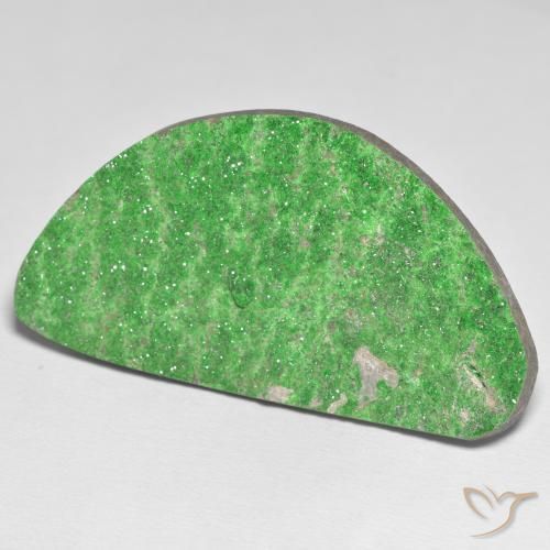 Granate Uvarovita Druzy Verde eléctrico natural de 62.25 ct, Elegante, Opaco