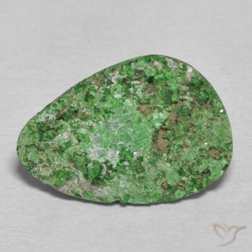 10.92ct Natural Verde oscuro Granate Uvarovita Druzy, Elegante, Opaco