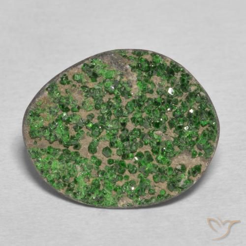 10.86ct Natural Verde oscuro Granate Uvarovita Druzy, Elegante, Opaco