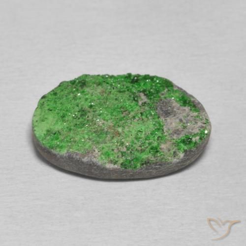 Granate Uvarovita Druzy Verde medio natural de 9.94 ct, Elegante, Opaco
