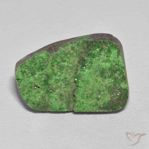 37.20ct Natural Verde pino Granate Uvarovita Druzy, Elegante, Opaco