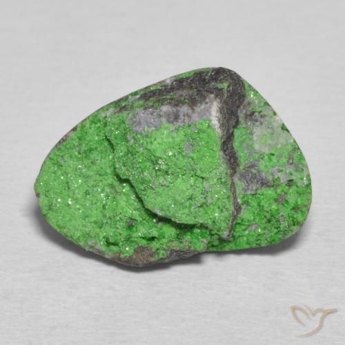 12.40ct Natural Verde lima Granate Uvarovita Druzy, Elegante, Opaco