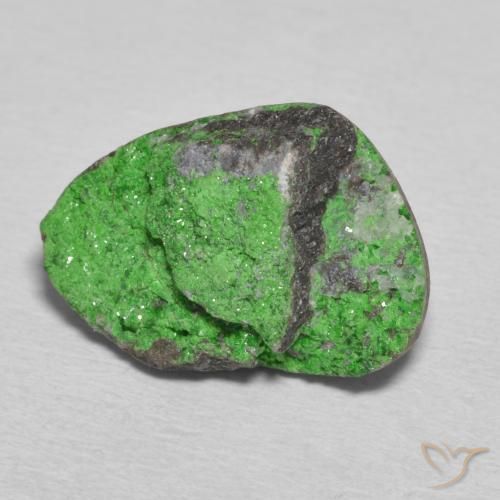 Granate Uvarovita Druzy Verde lima natural de 12.40 ct, Elegante, Opaco
